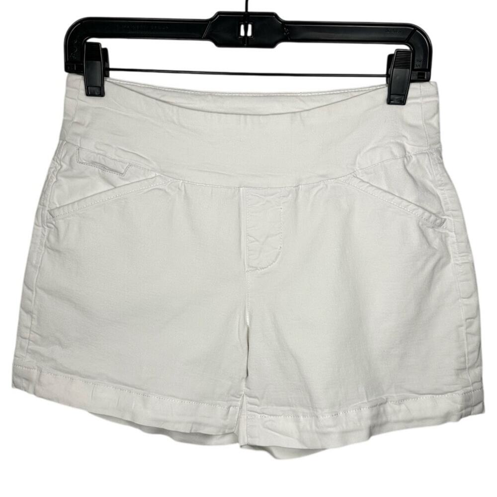 Jag Jeans The Classic Fit White Cotton Blend Shorts Women's 4